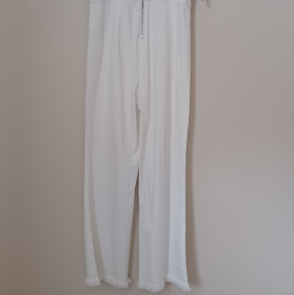 Bebe White Jean Jumper Size 10 - Picture 7 of 8
